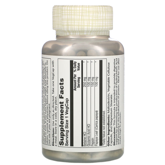 Solaray, HCL with Pepsin, 230 mg VegCaps