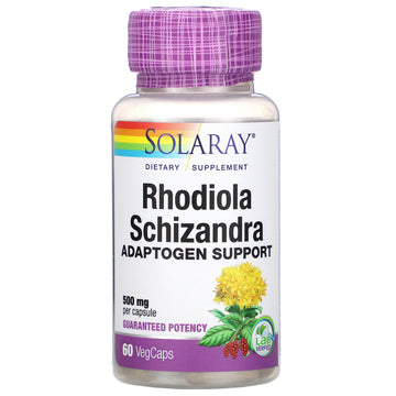 Solaray, Rhodiola Schizandra, 500 mg, VegCaps