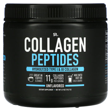 Sports Research, Collagen Peptides, Hydrolyzed Type I & III Collagen, Unflavored