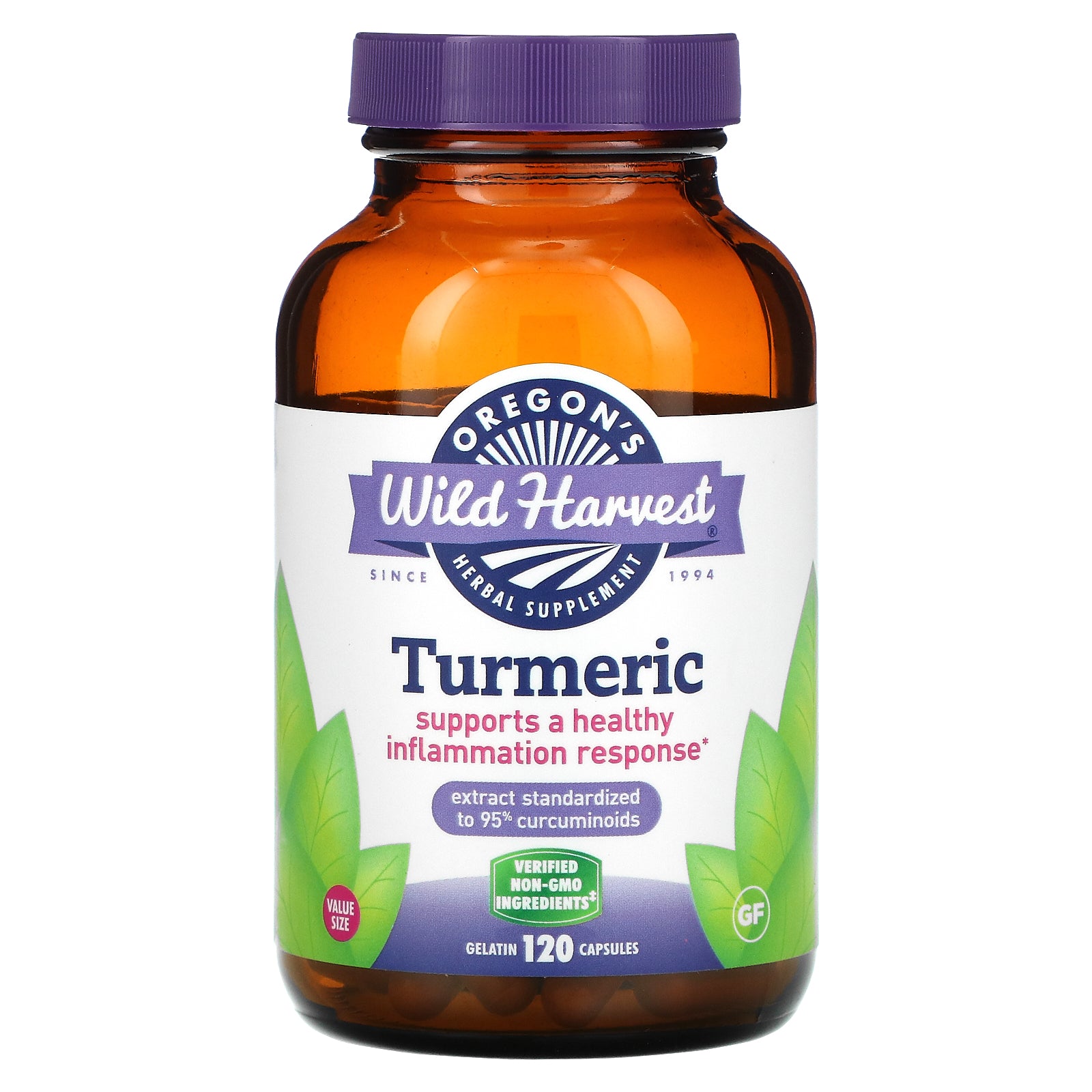 Oregon'S Wild Harvest, Turmeric Gelatin Capsules