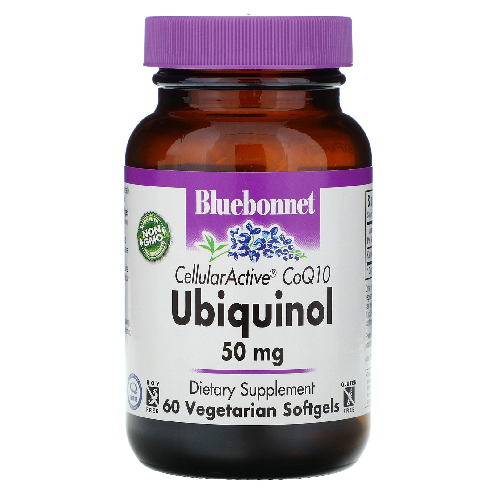 Bluebonnet Nutrition, Ubiquinol, Cellular Active Coq10, 50 Mg Vegetarian Capsules