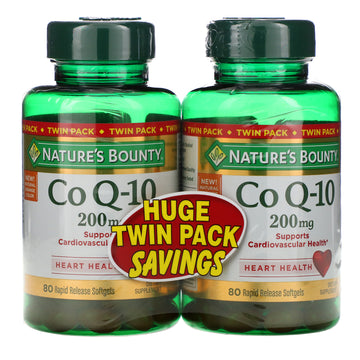 Nature'S Bounty, Co Q-10, Twin Pack, 200 Mg Rapid Release Softgels Each