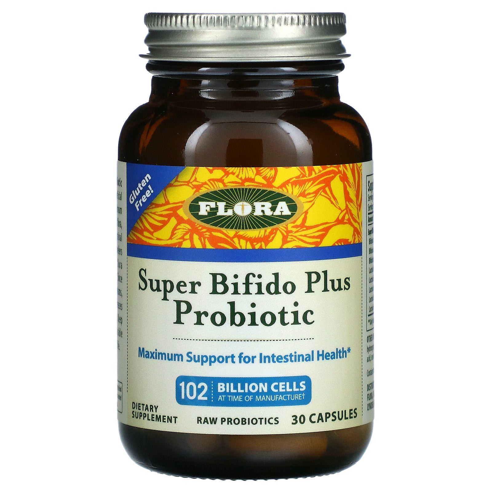 Flora, Super Bifido Plus Probiotic, 102 Billion Cells Capsules
