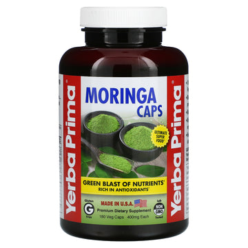 Yerba Prima, Moringa Caps, 400 mg Veg Caps