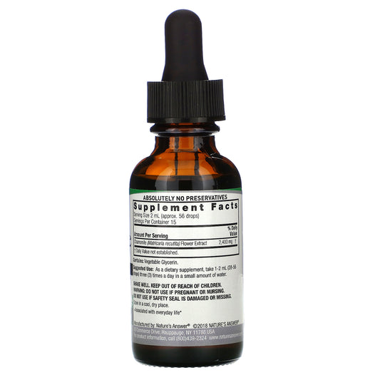 Nature's Answer, Chamomile Extract, Alcohol Free, 1,200 mg