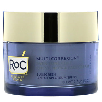 RoC, Multi Correxion, Even Tone + Lift, 5 In 1 Chest, Neck & Face Cream, SPF 30 (48 g)