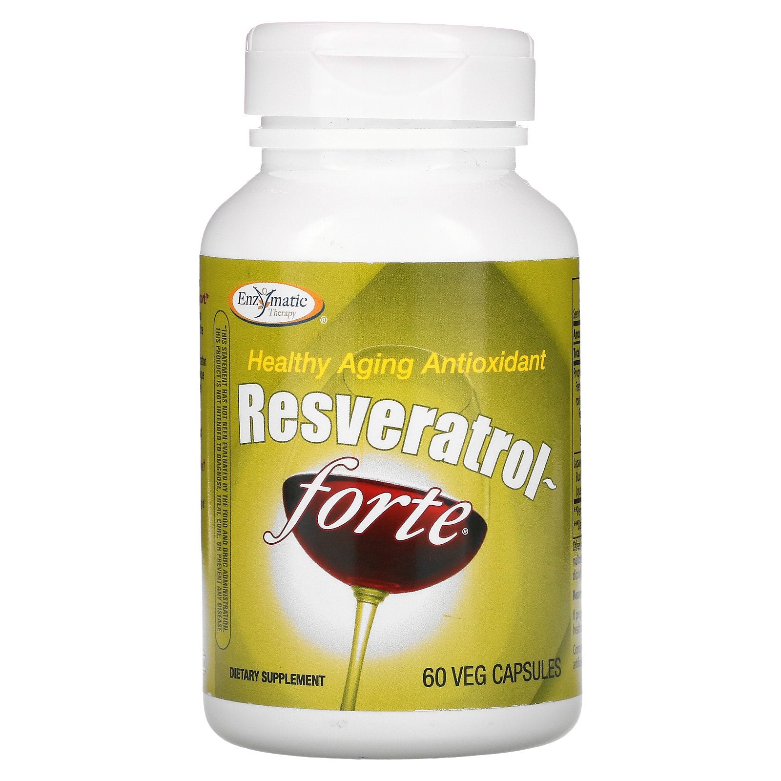 Enzymatic Therapy, Resveratrol~Forte, 125 mg Veg Capsules