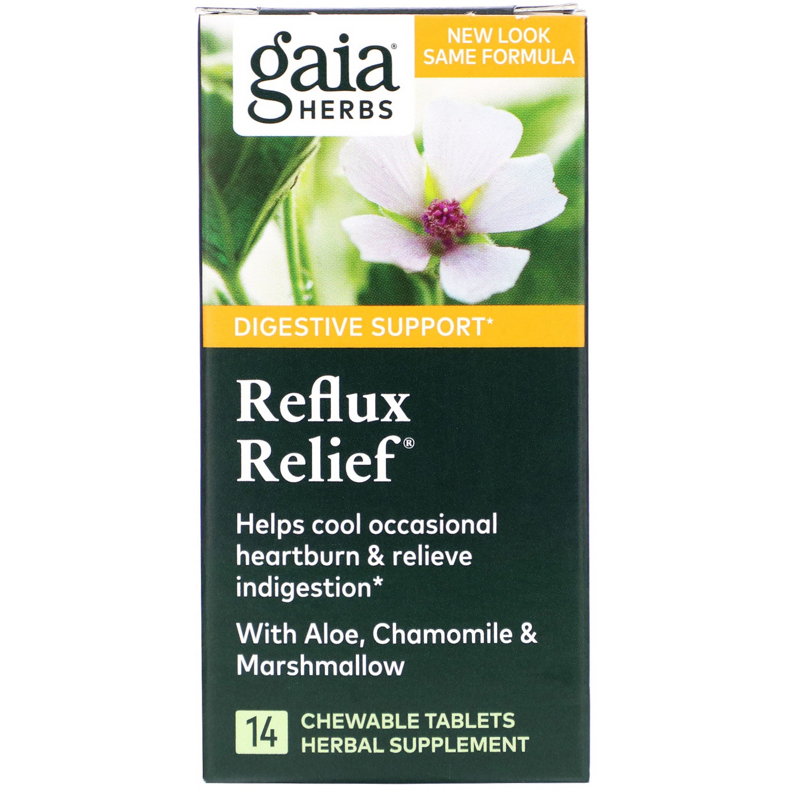 Gaia Herbs, Reflux Relief Chewable Tablets
