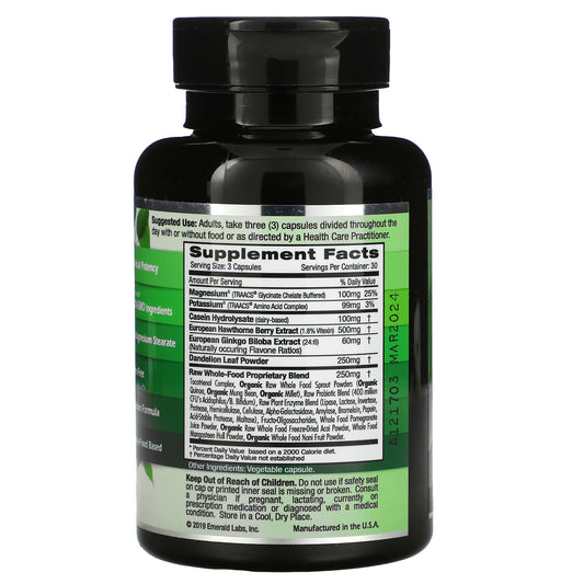 Emerald Laboratories, Blood Pressure Health, Vegetable Caps