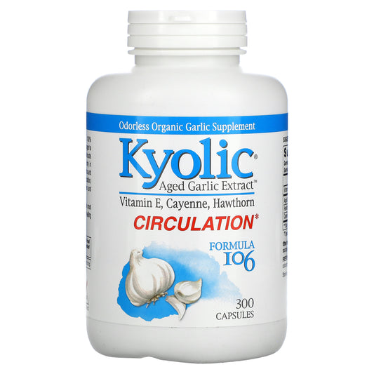 Kyolic, Aged Garlic Extract, Circulation, Formula 106, Capsules