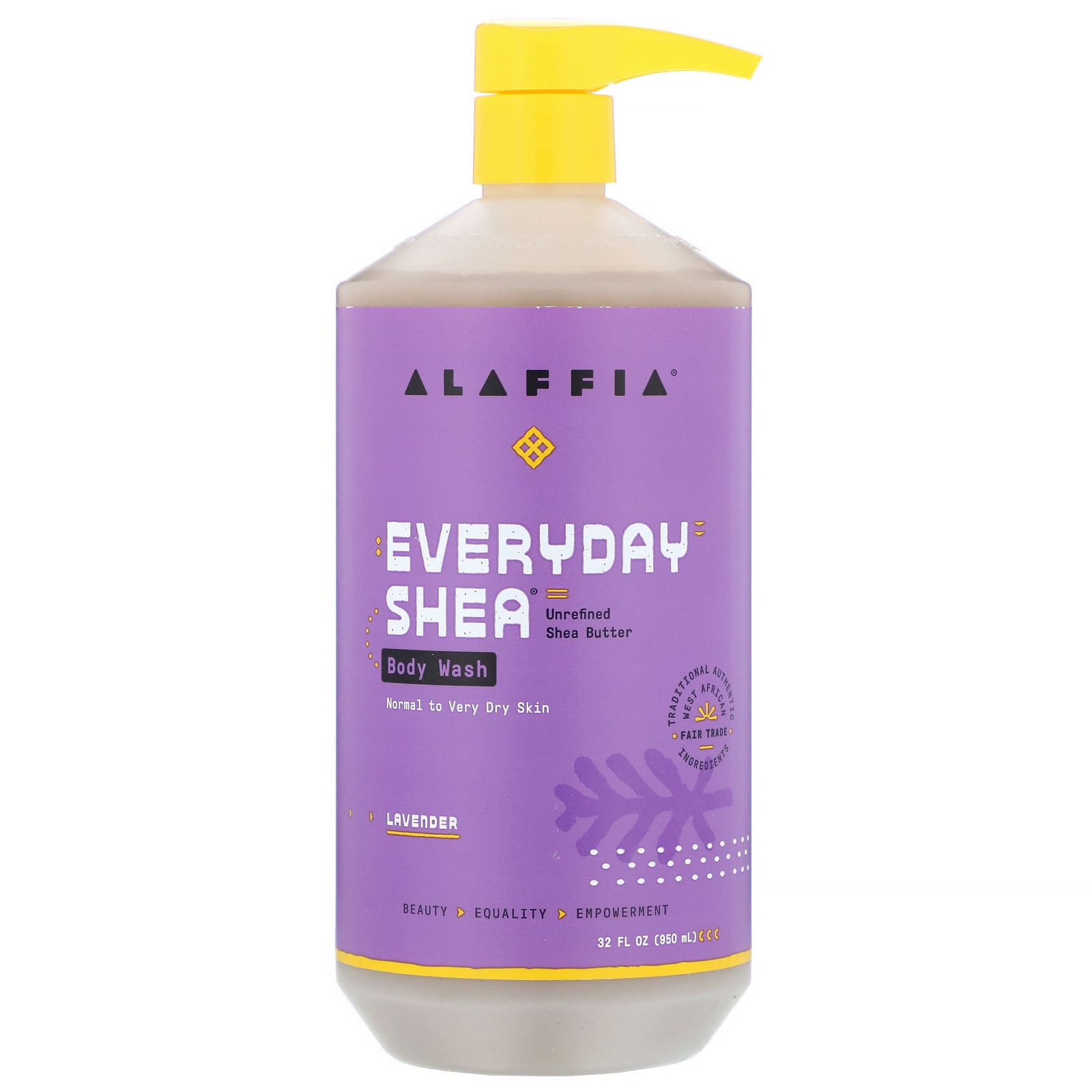 Alaffia, Everyday Shea, Body Wash, Normal to Very Dry Skin, Lavender (950 ml)