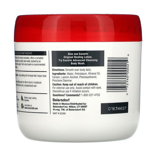 Eucerin, Original Healing Cream, For Extremely Dry, Compromised Skin, Fragrance Free (454 g)