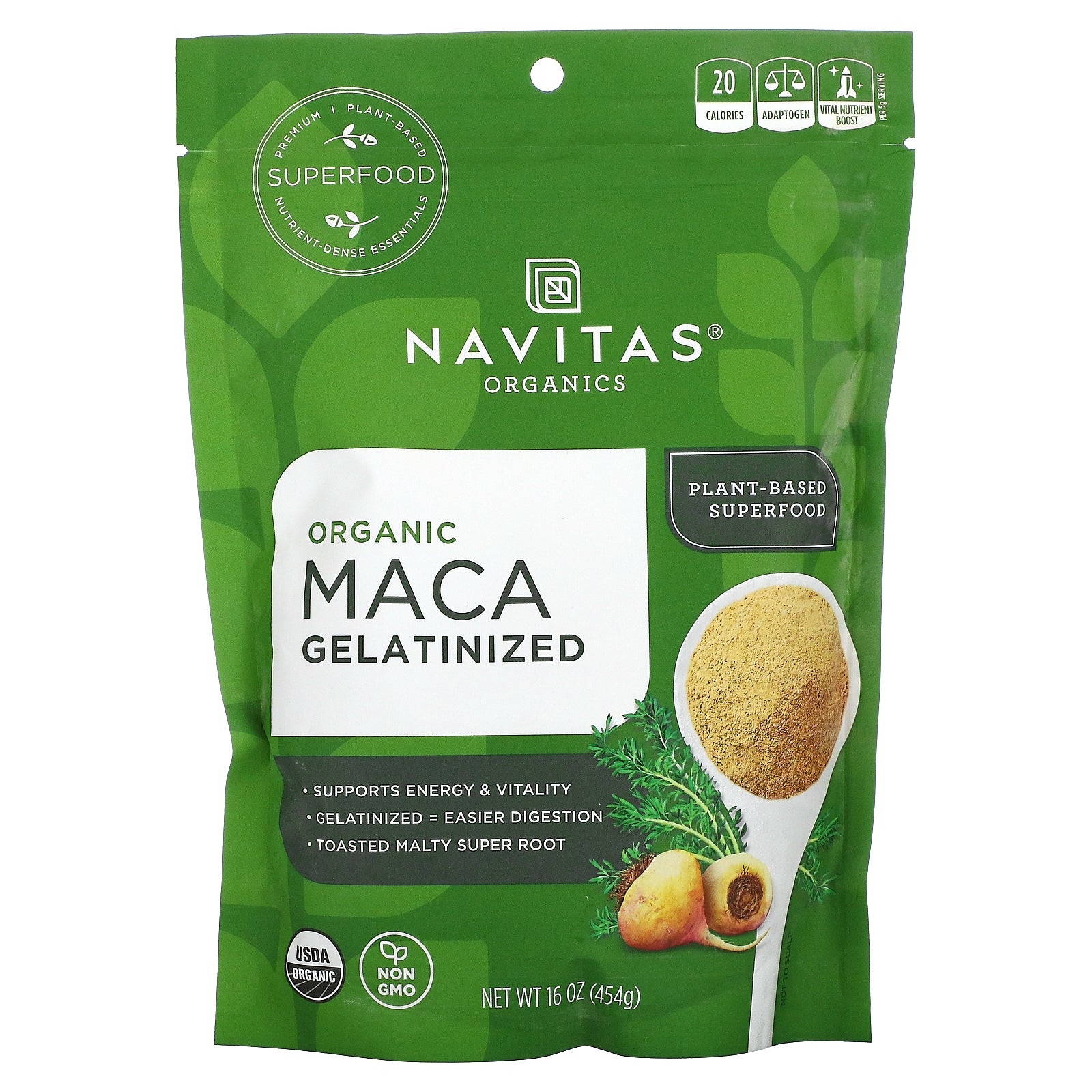 Navitas Organics, Organic Maca, Gelatinized(454 g)