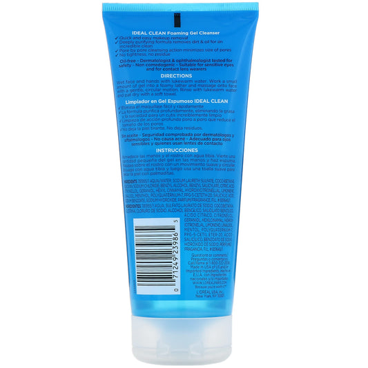 L'Oreal, Ideal Clean, Foaming Gel Cleanser(200 ml)