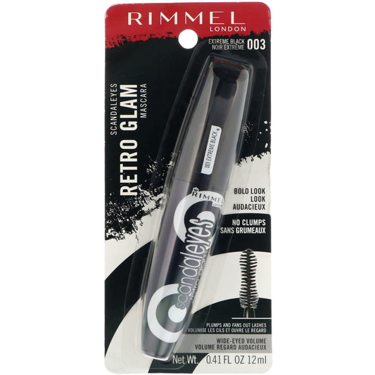 Rimmel London, Scandaleyes Retro Glam Mascara, 003 Extreme Black