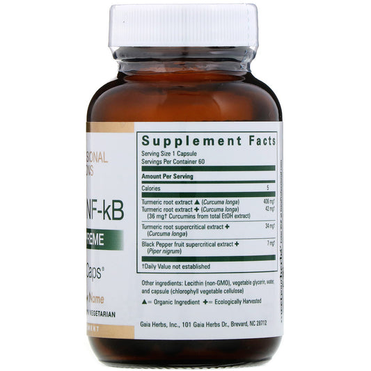Gaia Herbs Professional Solutions, Curcuma Nf-Kb, Turmeric Supreme Liquid-Filled Capsules