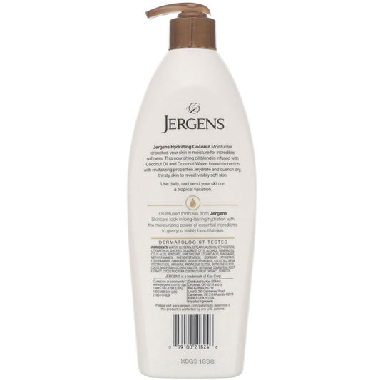 Jergens, Hydrating Coconut Moisturizer, Oil-Infused(496 ml)