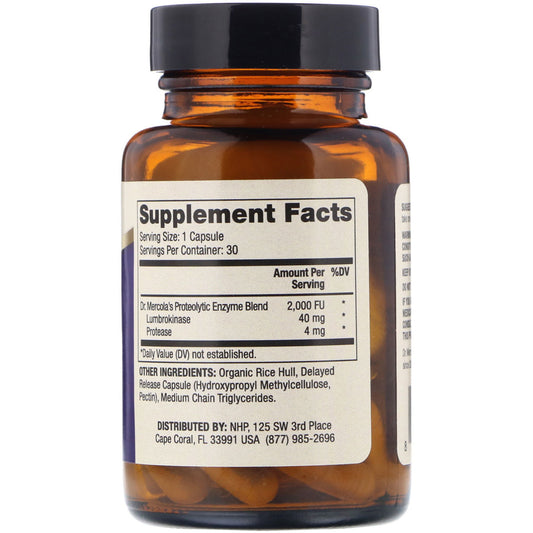 Dr. Mercola, Lumbrokinase Enzymes Capsules