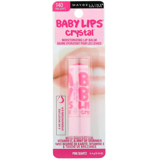 Maybelline, Baby Lips Crystal, Moisturizing Lip Balm, 140 Pink Quartz