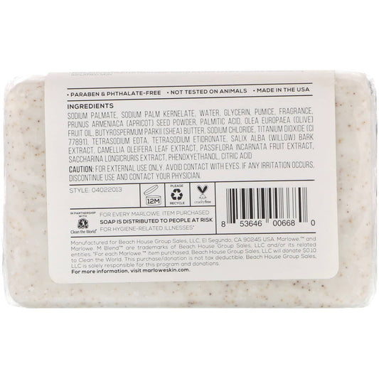 Marlowe, Men's Body Scrub Soap Bar, No. 102 (198.4 g)