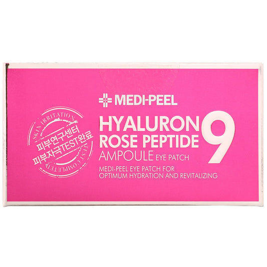 Medi-Peel, Hyaluron Peptide 9, Ampoule Eye Patch, Rose