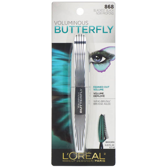 L'Oreal, Voluminous Butterfly Mascara, 868 Blackest Black