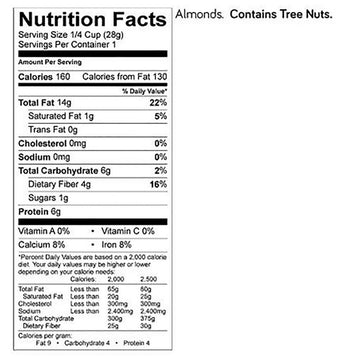 Branded TrEAT4u Raw Almonds (24 pk.) - cholestrol free