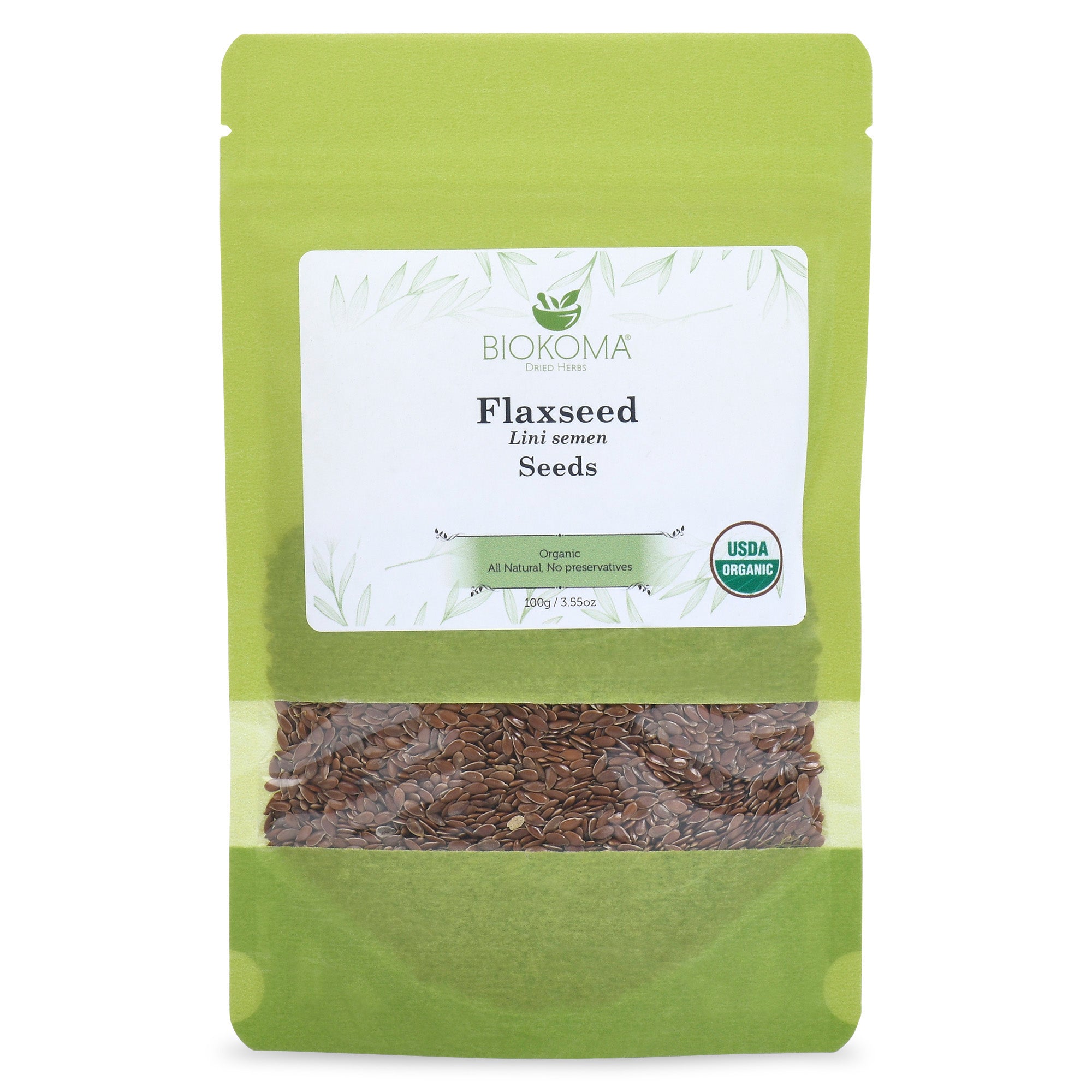 Flaxseed (Lini semen) Organic Seeds 100g  USDA Certified Organic
