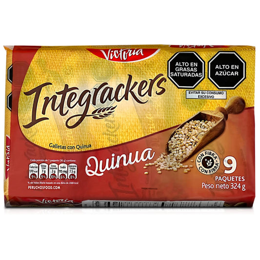 Victoria Integrackers Galletas Quinua 9 Units | Peruvian Quinoa Cookies