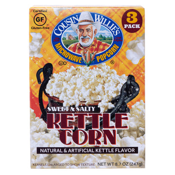 Cousin Willie’s Kettle Corn Microwave Popcorn, 2.9 oz