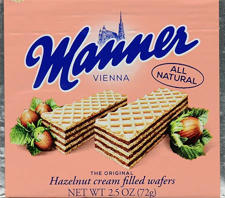 Manner Wafers - Hazelnut Cream Filled -Case of 12