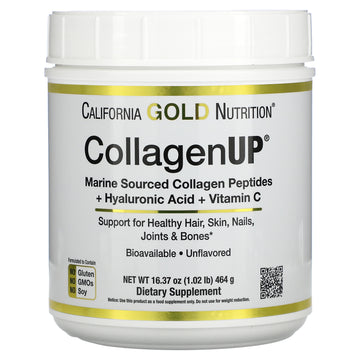 California Gold Nutrition, CollagenUP, Marine Hydrolyzed Collagen + Hyaluronic Acid + Vitamin C, Unflavored