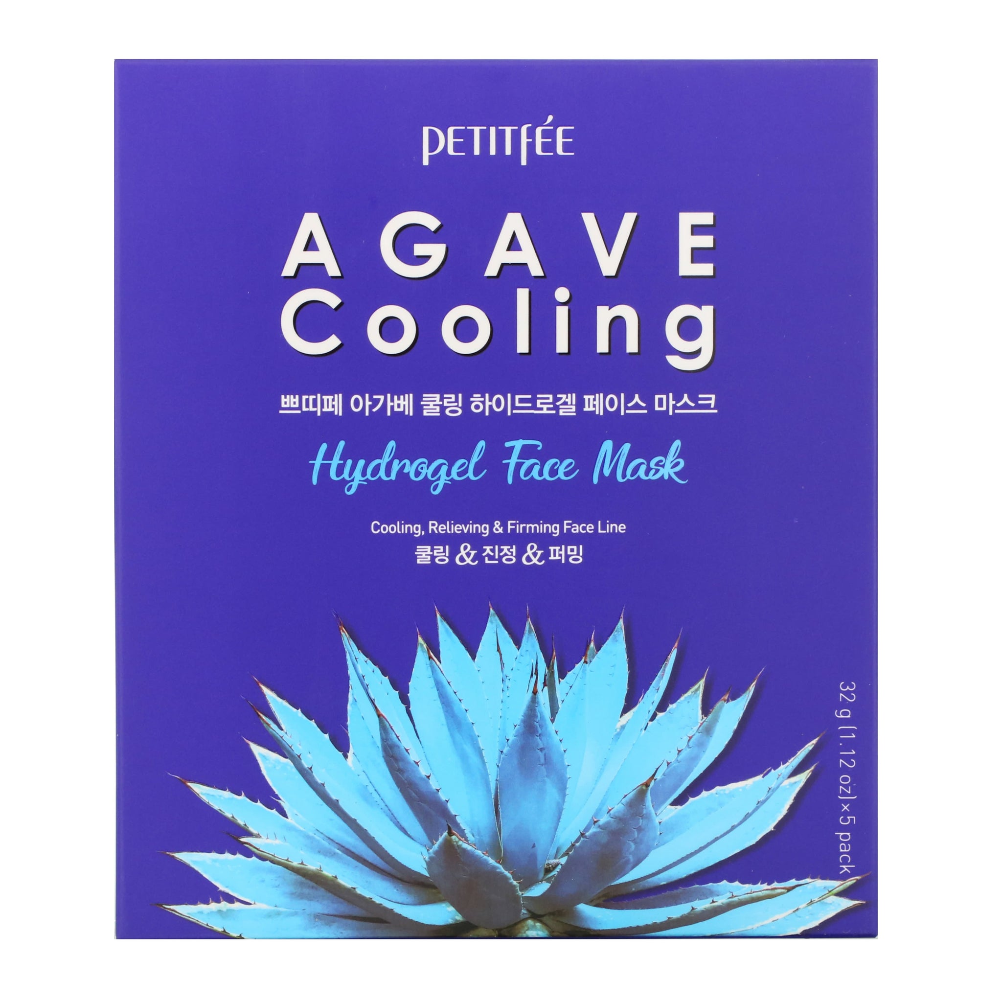 Petitfee, Agave Cooling, Hydrogel Beauty Face Mask, 1.12 oz (32 g) Each