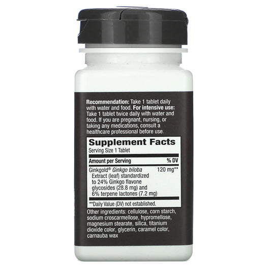 Nature's Way, Ginkgold Max, 120 mg, Tablets
