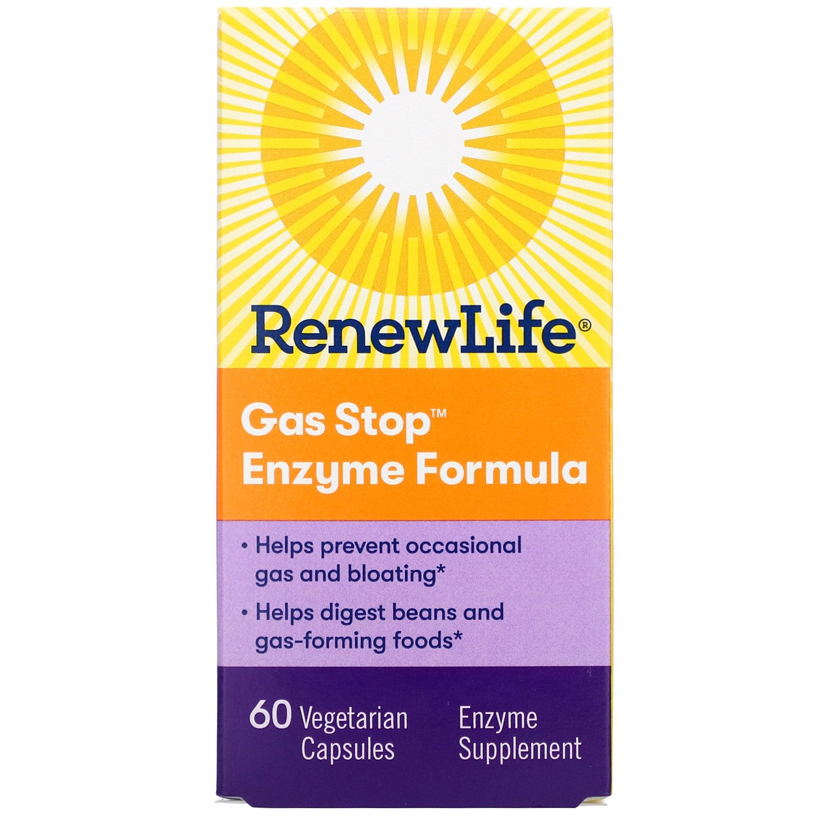 Renew Life, Gas Stop Enzyme Formula Vegetarian Capsules