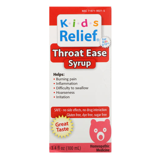 Homeolab USA, Kid's Relief, Throat Ease Syrup, 0-12 Yrs