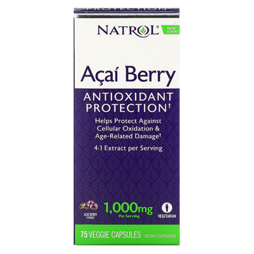 Natrol, Acai Berry, 500 mg, Veggie Caps