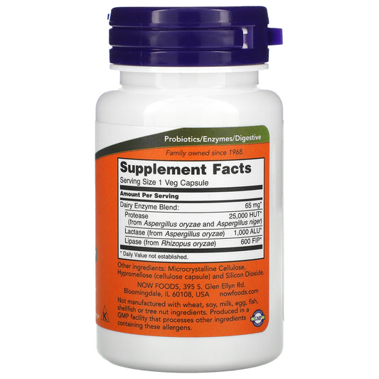 NOW Foods, Dairy Digest Complete Veg Capsules