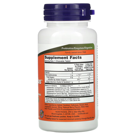 NOW Foods, Extra Strength Berry Dophilus Chewables