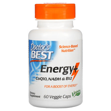 Doctor's Best, Energy+ CoQ10, NADH & B12 Veggie Caps