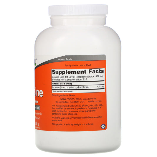 NOW Foods, L-Lysine Pure Powder
