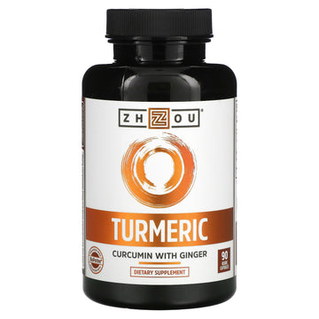 Zhou Nutrition, Turmeric, Curcumin with Ginger, Veggie Capsules