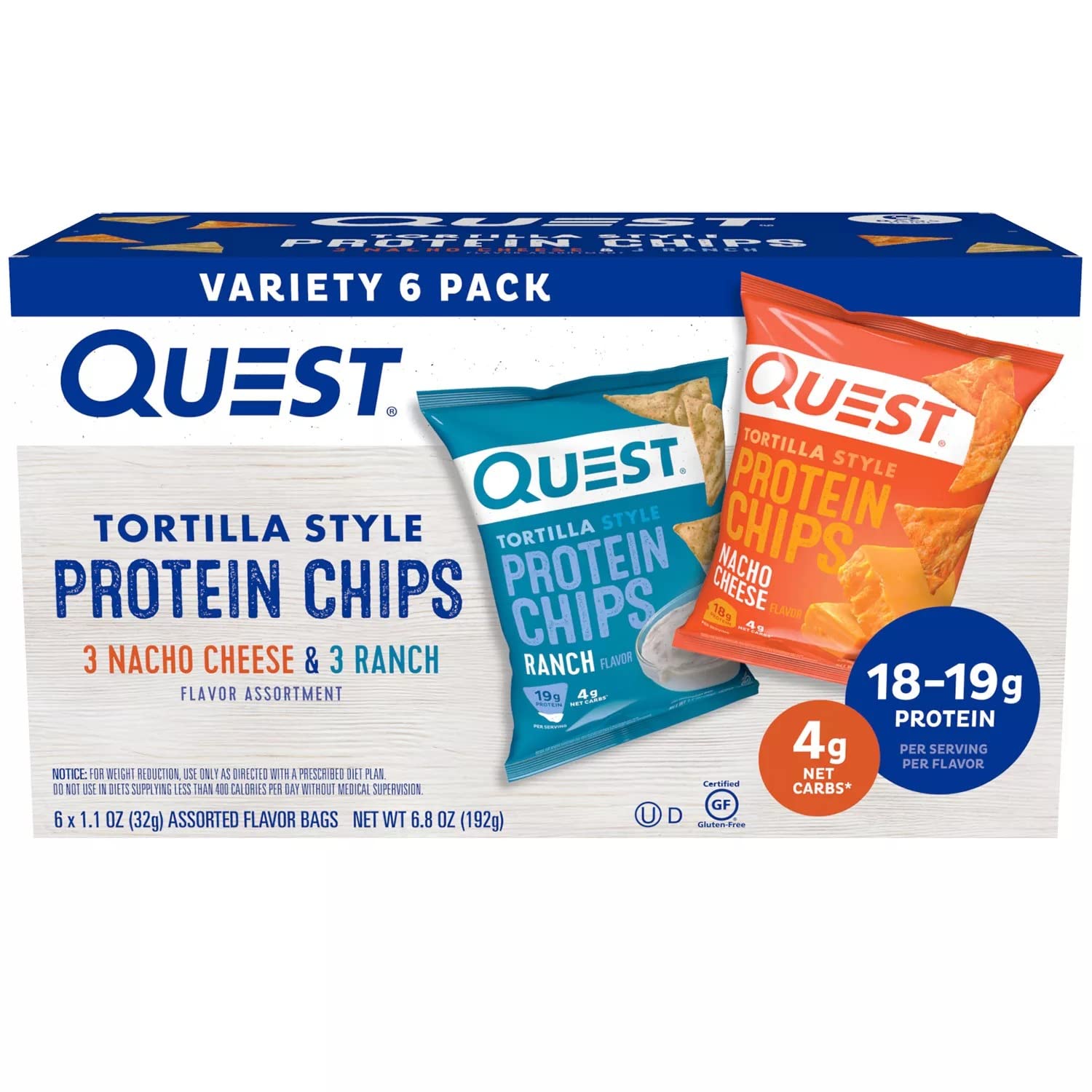 JOEDOT Quest Tortilla Style Protein Chips Variety