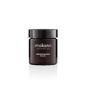 Mokann Cosmetics Corrective Eye Cream Green Tea for Dark Circles and Puffiness, Daily Anti-Aging Under Eye Cream to Remove Wrinkles with Hyaluronic Acid, Green Tea, Caffeine. Advanced Organic Eye Treatment 30 ml (1 )