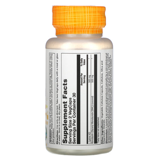 Solaray, L-Lysine Monolaurin 1:1 Ratio  VegCaps