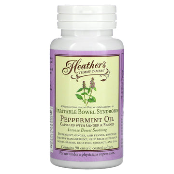 Heather's Tummy Care, Peppermint Oil, Irritable Bowel Syndrome,Enteric Coated Softgels