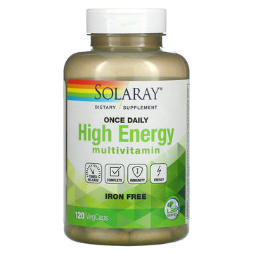 Solaray, Once Daily High Energy, Multivitamin, Iron Free