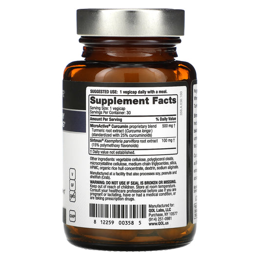 Quality Of Life Labs, Yellow And Black Turmeric With Curcumin-Sr Vegicaps