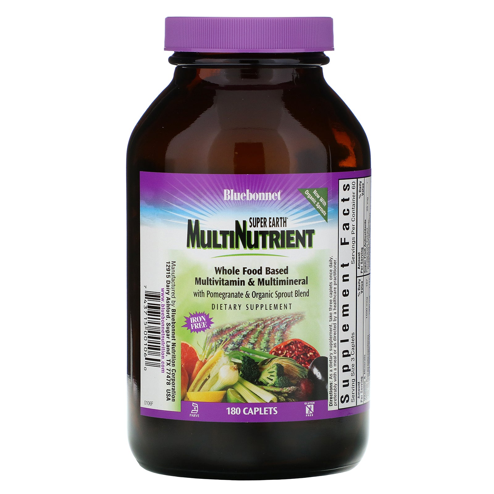 Bluebonnet Nutrition, Super Earth Multinutrient, Iron Free