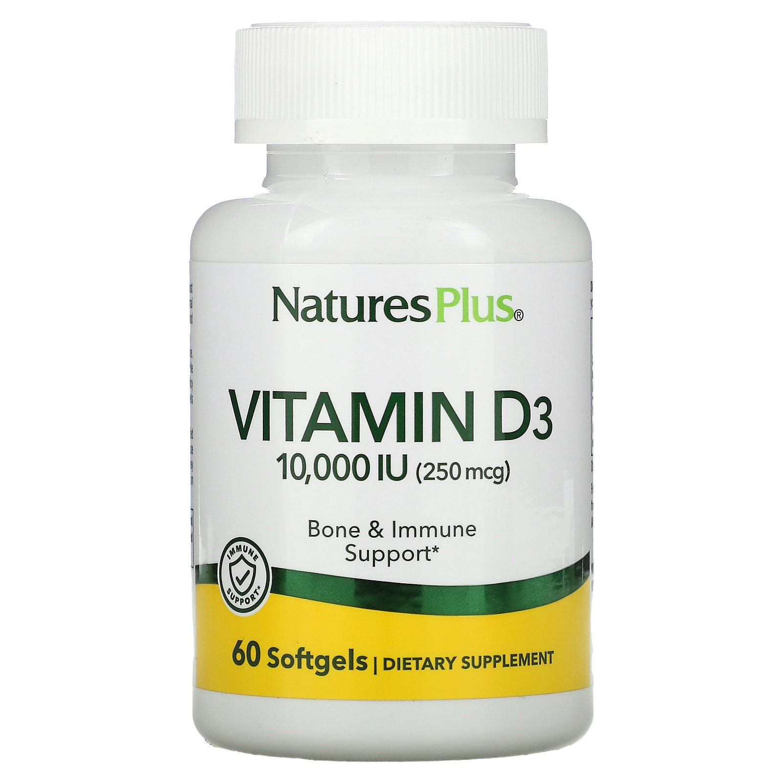 Nature'S Plus, Vitamin D3, 10,000 Iu (250 Mcg), Softgels